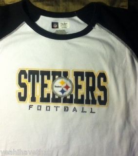 NFL Team Apparel T Shirt Pittsburgh Steelers Womens 2X Embellished 2