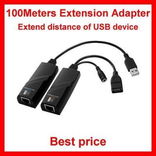 USB 2.0 Extender Extension Adapter RJ45 Lan Cable Over Cat5 5E 6 to