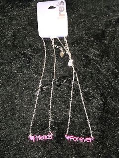 Friends forever necklace fashion jewelry pink charms 19 inch friends