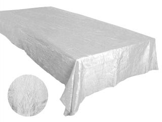 Crinkle Taffeta Tablecloth Overlay Wedding Party Catering Table Linens