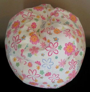 Handmade Pink Floral Print Bean Bag Chair Fits 15 18 Dolls PELLETS
