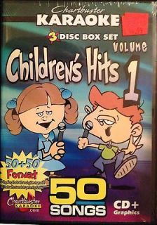 Karaoke   Childrens Hits Volume 1  50 Hit Songs  3 CD+G Disc   New