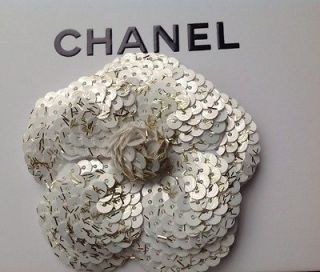 CHANEL LARGE SEQUINES CAMELLIA FLOWER NEW