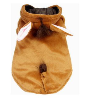 small Toy dog clothes Puppy Pet Halloween Costume   Brown Horse Coat