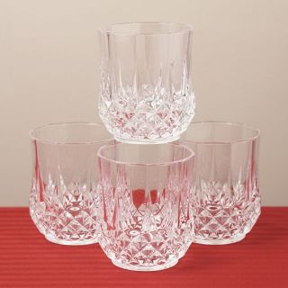 LONGCHAMP DARQUE CRYSTAL OLD FASHION WHISKEY WATER JUICE GLASSES