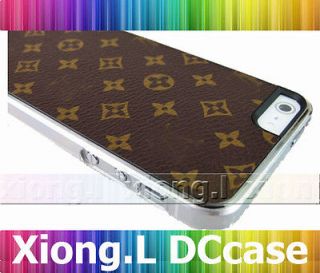 Deluxe Luxury Leather Chrome Checker Snap On Hard Case Cover for