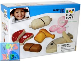 Plan Toys MEAT SET 3457 Play Set Wooden For Kitchen Play