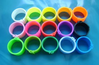 POULTRY LEG RINGS 12mm CLIP HEN CHICKEN DUCK CHOICE OF 15 COLOURS