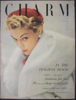 Vintage Charm Magazine November 1951 Fashion After 5 Ballet Jobs
