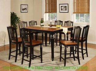 SQUARE DINING DINETTE KITCHEN COUNTER HEIGHT TABLE BLACK & CHERRY