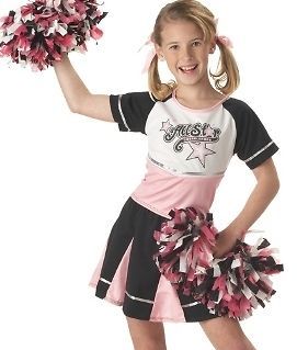 New Childrens Cheerleader Halloween Costume Kids Outfit