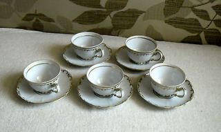 Exclusive ZSOLNAY porcelain coffee/tea set   5 person   Hand painted