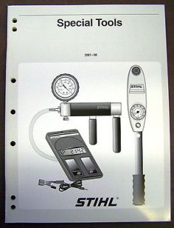 Stihl Chainsaws and Power Tools Special Service Tools Catalog Manual