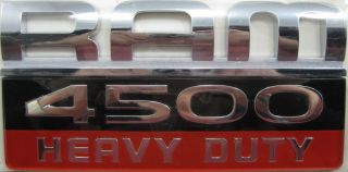 2007 2010 Chrysler Mopar Dodge Ram 4500 Heavy Duty Badge Emblem Decal
