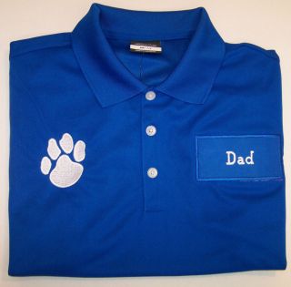 Paw Print Embroidered Monogram Wolves Tigers Nike Golf Coaches Dad
