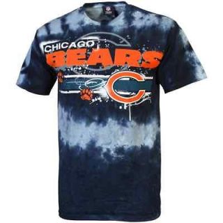 Chicago Bears Horizontal Stencil T Shirt – Navy Blue/Orange