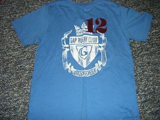 boys GAP blue NWT t shirt top rugby club 8