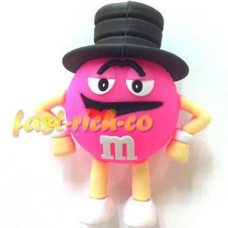 Pink M&Ms Chocolate chips shape 4GB USB Flash Pen Drive Memory Stick