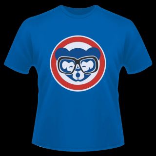 Chicago Cubs Harry Caray Glasses Holy Cow Bear T Shirt