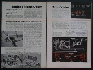 Voice & Sound Activated Operated Switch 1950 How To build PLANS Tube