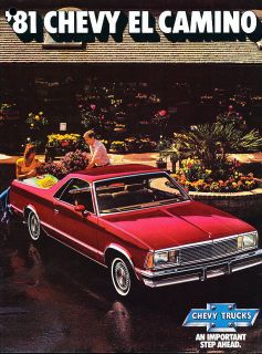 1981 Chevrolet El Camino Original Sales Brochure   SS Pickup Super