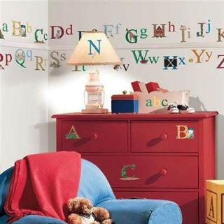 Big 73pc Wall Stickers ABC Pictures Letters Decals nursery classroom