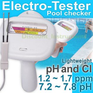 CL2 Chlorine pH Level Meter Swimming Pool Checker Spa Water Quality