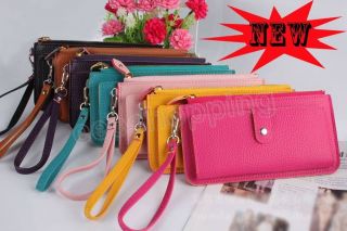 Soft PU Leather Women Card Wallet Purse Bag Clutch 10 Colors P064