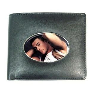 Jean Claude Van Damme Mens Leather Wallet Credit Card Holder Black