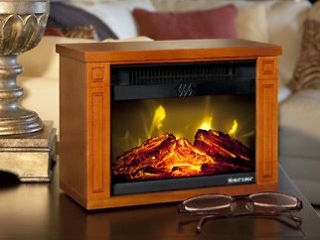 Heat Surge Electric Fireplace Amish Made (Dark OAK ONLY)