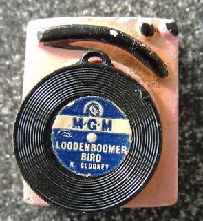 Dollhouse Miniature Record Player Rosemary Clooney Loodenboomer Bird