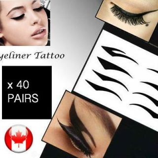 ] Pop Diva Eyeliner Sticker Temporary Tattoo Rock Eye Makeup Clubbing