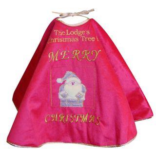 PERSONALISED CHRISTMAS TREE SKIRT BASE STAND POT COVER DECORATION