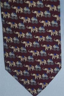 BROTHERS Silk Neck Tie 57.5 ELEPHANTS Mint Condition CHRISTMAS GIFT