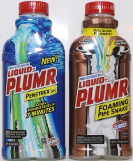 Clorox Liquid Plumr (Plumber) Selection Penetrex Gel or Foaming Pipe