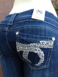 Miss LAS Crystal Sexy Leopard Rhinestone Skinny Jeans 7/28 ?S ASK ME