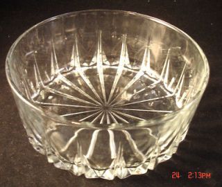 VINTAGE CRYSTAL CUT GLASS SERVING BOWL MADE IN INDONESIA