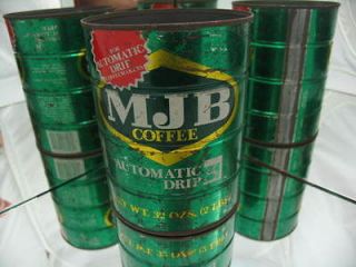 MJB Automatic Drip 32 oz or 2 Lb, Vintage Coffee can