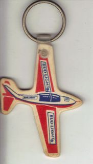 Newly listed Vintage Bud Light Airplane Key Ring.