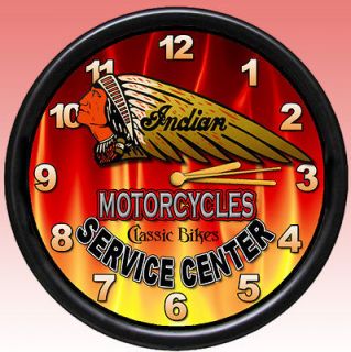 INDIAN MOTORCYCLES 2 SERVICE CENTER WALL CLOCK