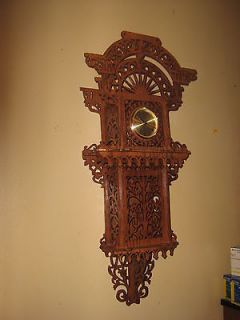 Decorative Oak Wooden Grandfather Wall Clock Handmade