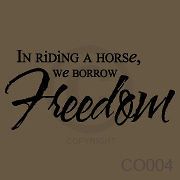 Ride Horse Borrow Freedom Western Fun Trendy Vinyl Vynil Wall Art