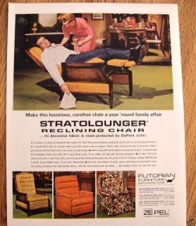 1966 Stratolounger Reclining Chair Ad