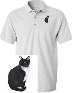TUXEDO CAT DOG & CAT SHIRT SPORTS GOLF EMBROIDERED EMBROIDERY POLO