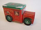 Collectible Tin Box Company Santas Express Movable Truck Cookie Candy