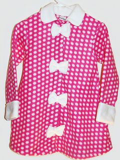 Zulily Flap Happy girls pink sassy dot bow fleece fashion swing coat