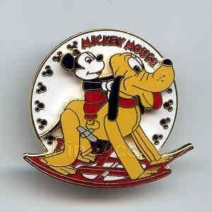 Vintage Collection #3 Mickey Riding Pluto Rocking Horse Disney Pin LE