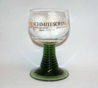 Schmitt Sohne Wine Glass~Avacado Olive Green Stem~0.1 Liter~West