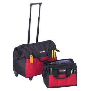 New 20 Rollaway Tool Bag With15 Carry Bag 2 Wheels 38 Extendable