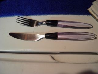 ikea clear handle black top rim Knife Fork